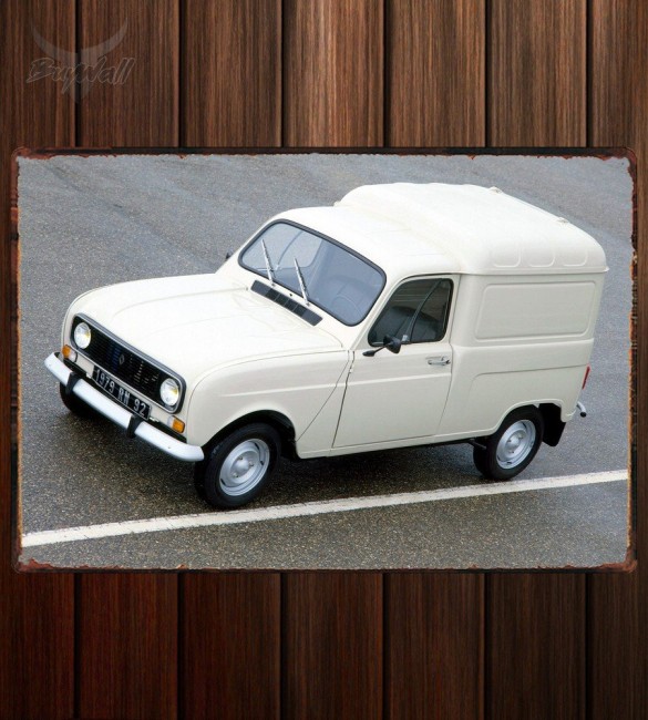 Металлическая табличка Renault 4 Fourgonnette Металлическая табличка Renault 4 Fourgonnette